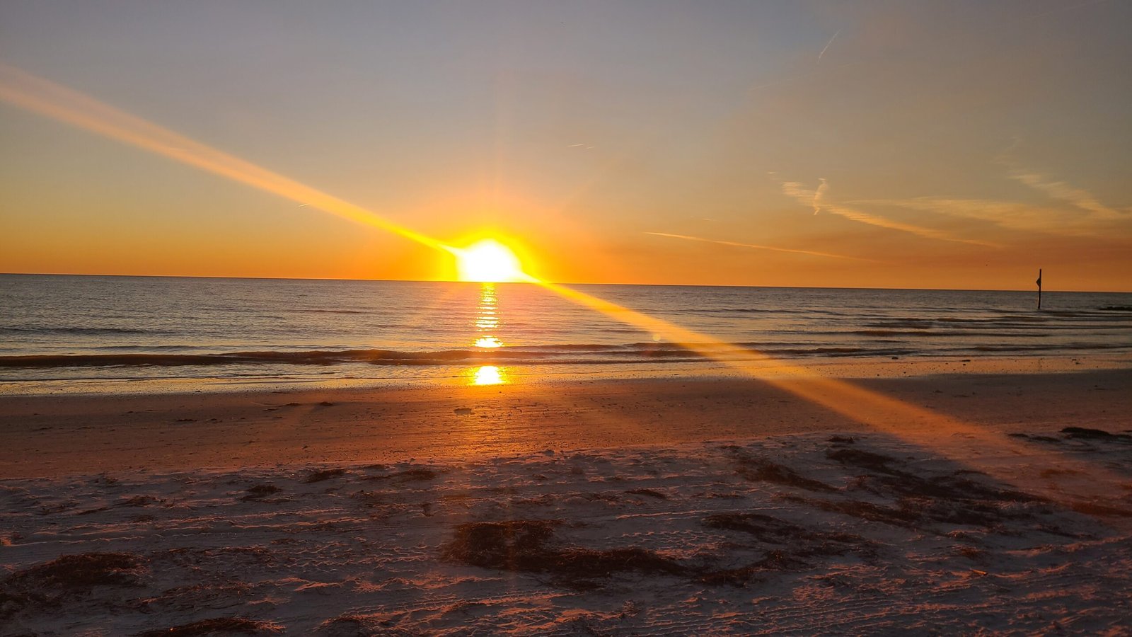 Beautiful sunset on the beach